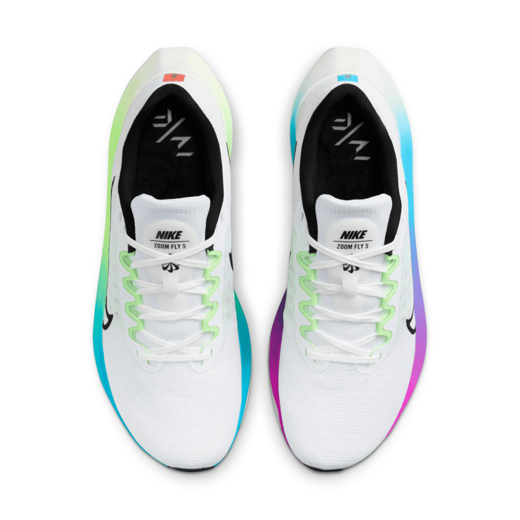 Nike Zoom Fly 5 'White Multi-Color Gradient' Angle 2