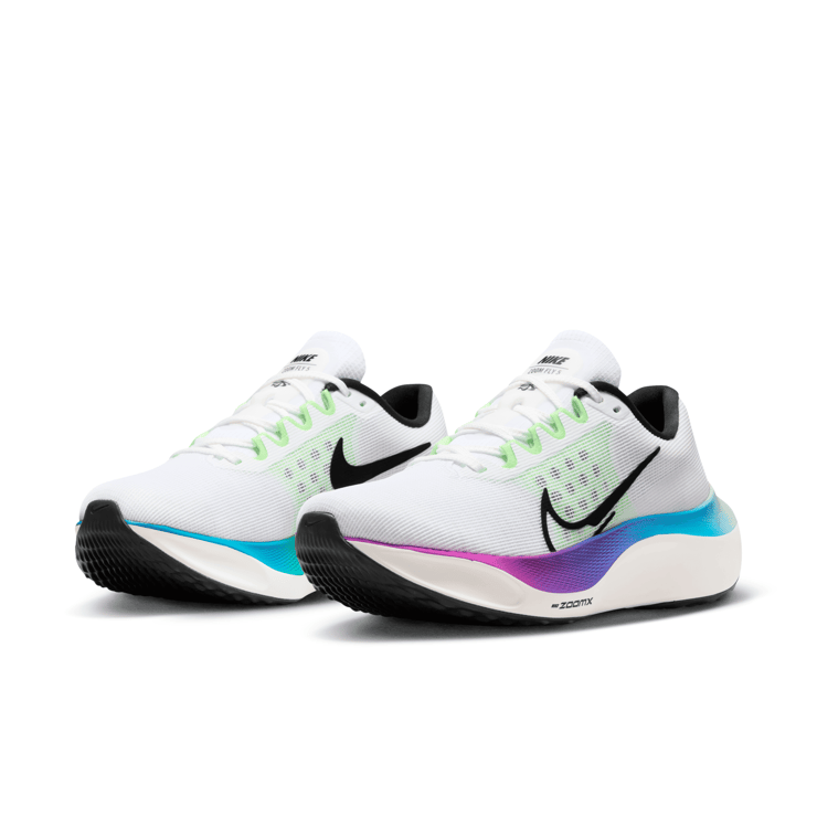 Nike Zoom Fly 5 'White Multi-Color Gradient' Angle 3