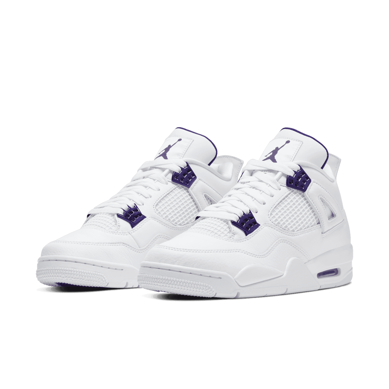jordan 4's white and purple