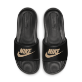 Nike Victori One Slide 'Black Metallic Gold' Angle 3