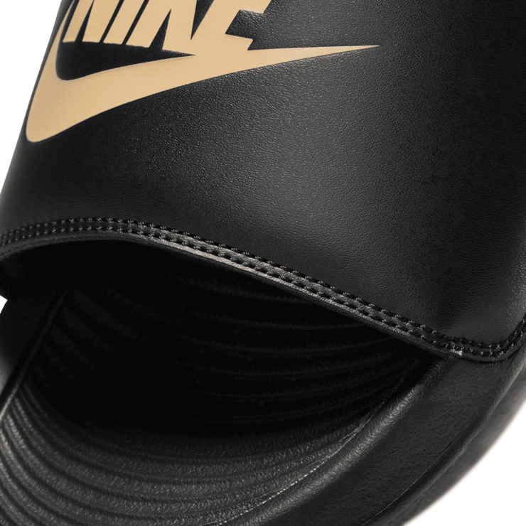 Nike Victori One Slide 'Black Metallic Gold' Angle 4