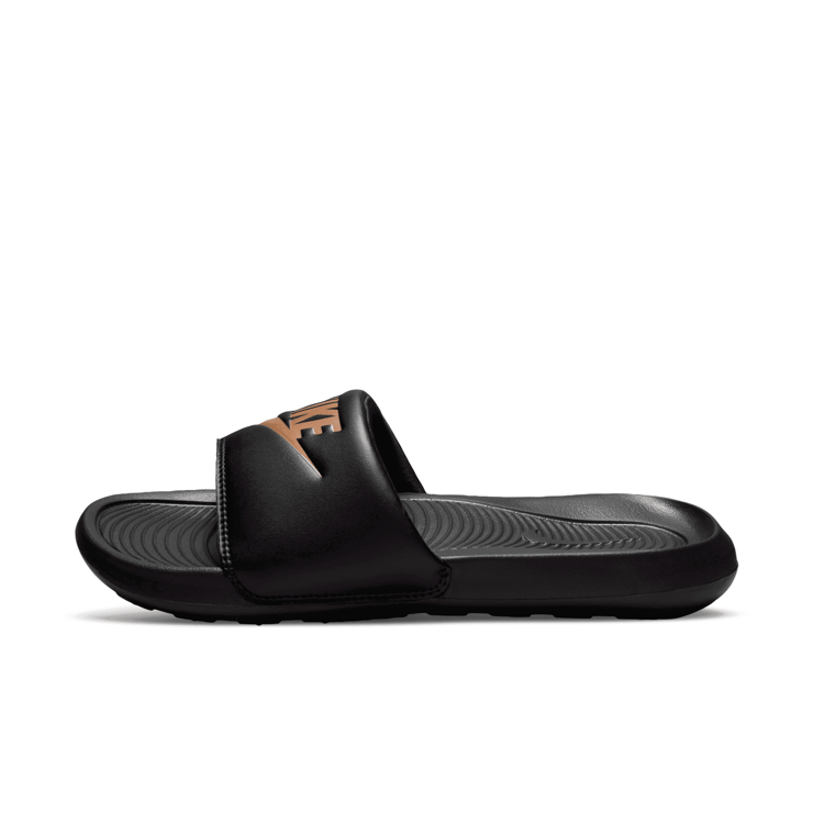Nike Victori One Slide 'Black Metallic Red Bronze' (W) Angle 0
