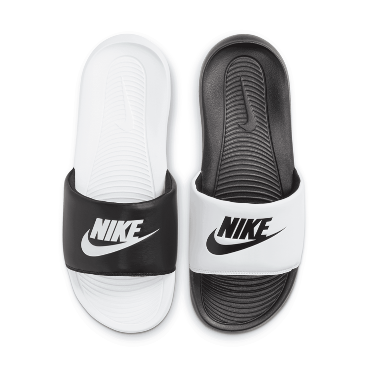 Nike Victori One Slide Mix 'White Black' Angle 3