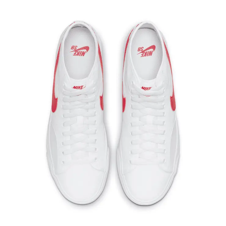 Nike SB Blazer Court Mid SB 'White University Red' Angle 2