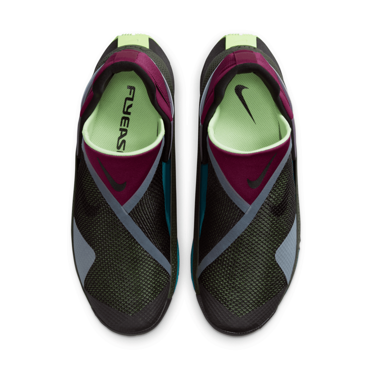 Nike GO FlyEase 'Black Lime Glow' Angle 2