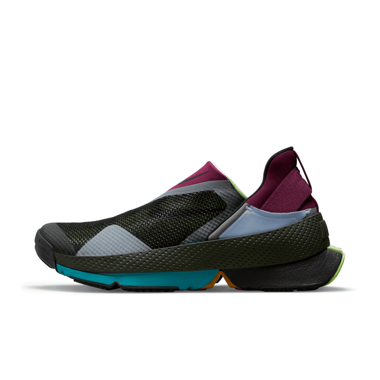 Nike GO FlyEase 'Black Lime Glow' Angle 7