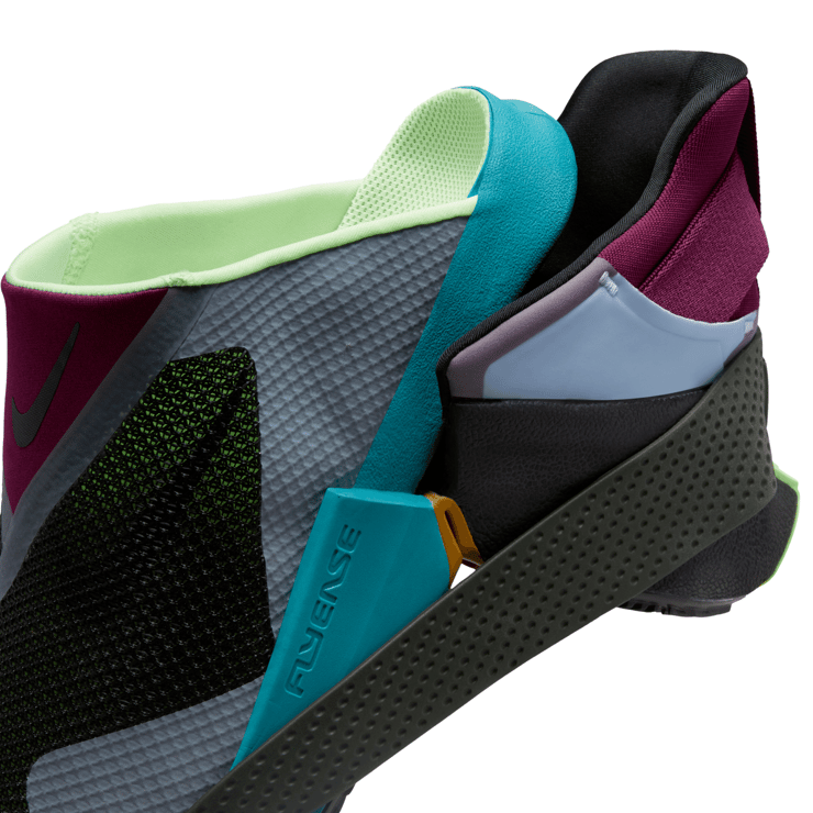 Nike GO FlyEase 'Black Lime Glow' Angle 9
