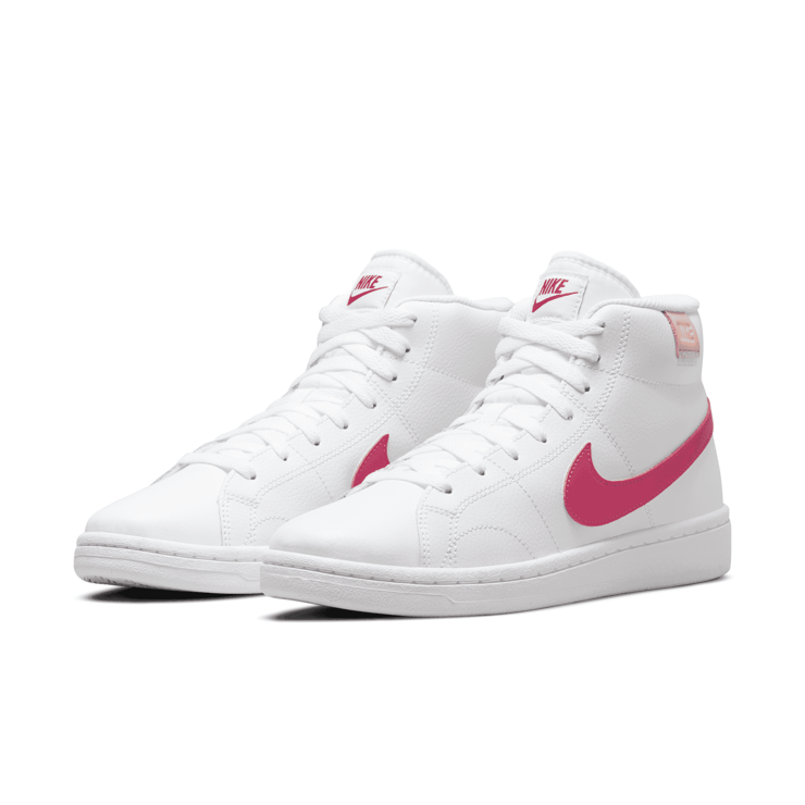 Nike Court Royale 2 Mid 'White Rush Pink' (W) Angle 3