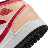 Jordan 1 Mid Beige Red (GS) Angle 5