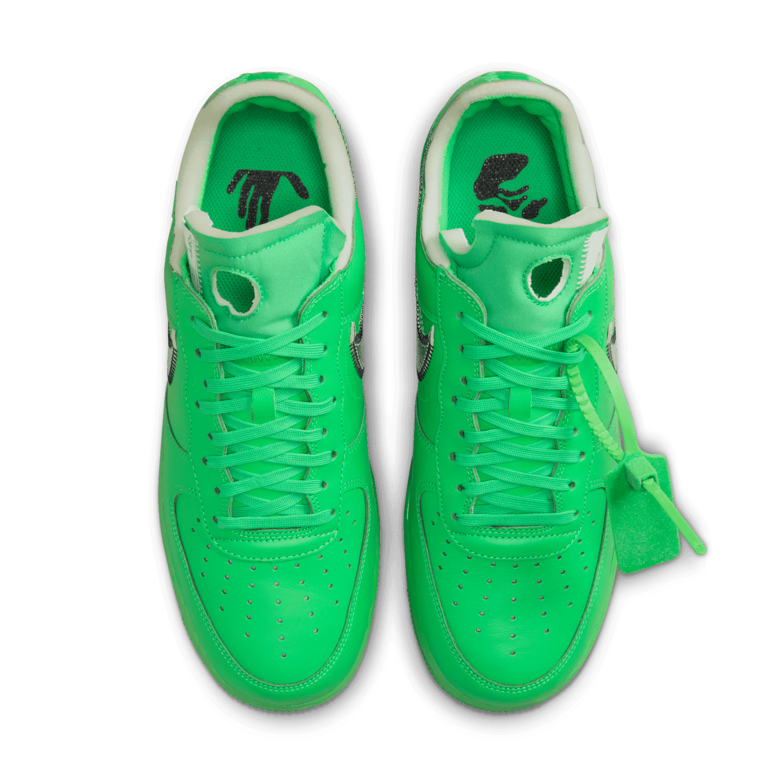 green off white air forces