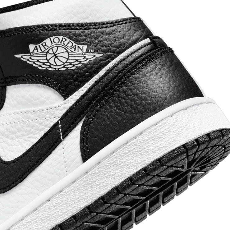 Jordan 1 Mid Homage Black White (W) Angle 5