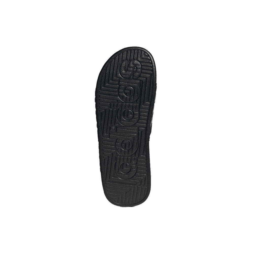 adidas Adissage Slides 'Black Gold Metallic' Angle 1