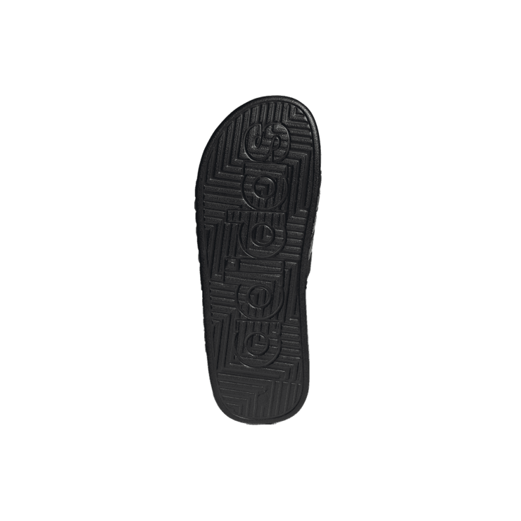adidas Adissage Slides 'Black Gold Metallic' Angle 1