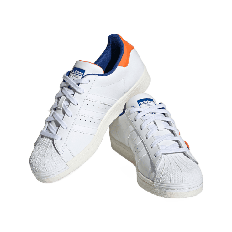adidas Superstar 'White Orange Royal Chenille' (W) Angle 2