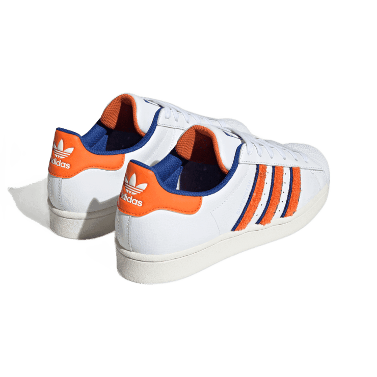 adidas Superstar 'White Orange Royal Chenille' (W) Angle 3