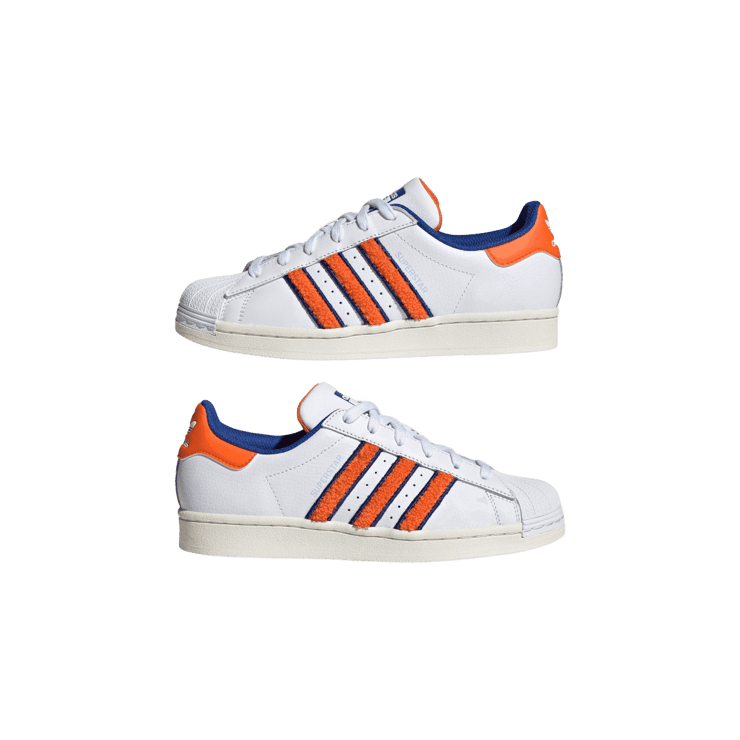 adidas Superstar 'White Orange Royal Chenille' (W) Angle 5