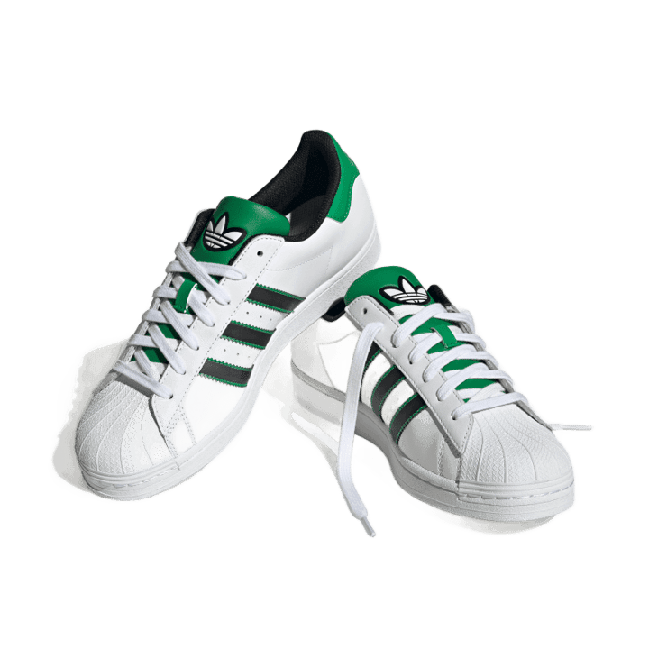 adidas Superstar 'White Black Green' Angle 2