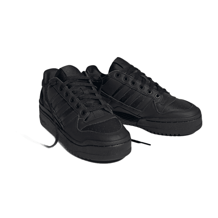 adidas Forum Bold Stripes 'Triple Black' (W) Angle 2