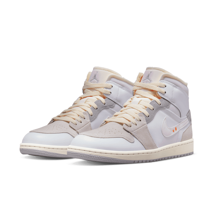 Jordan 1 Mid SE Craft Inside Out White Grey Angle 2