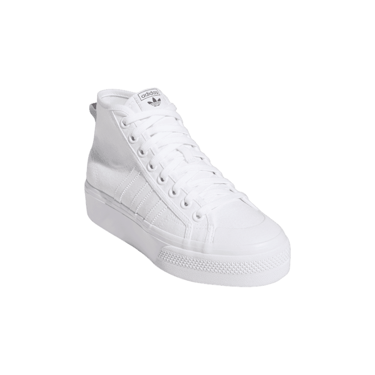 adidas Nizza Platform Mid 'Triple White' (W) Angle 2