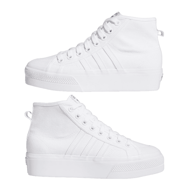 adidas Nizza Platform Mid 'Triple White' (W) Angle 5