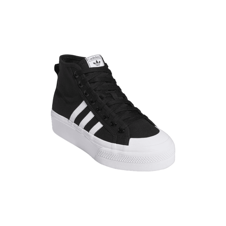 adidas Nizza Platform Mid 'Core Black White' (W) Angle 2