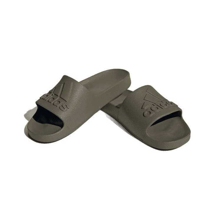 adidas Adilette Aqua Slides 'Olive Strata' Angle 2