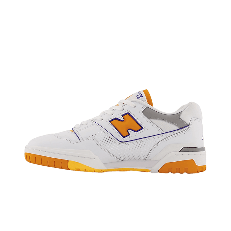 New Balance 550 Lakers White Gold Angle 0