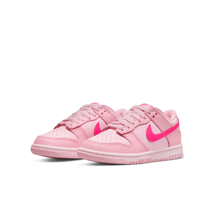 Nike Dunk Low Triple Pink (GS) Angle 2