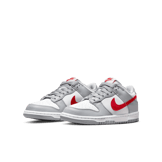 Nike Dunk Low White Grey Red (GS) Angle 2