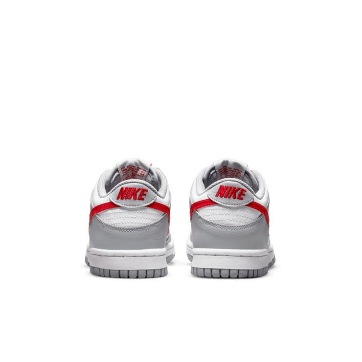 Nike Dunk Low White Grey Red (GS) Angle 3
