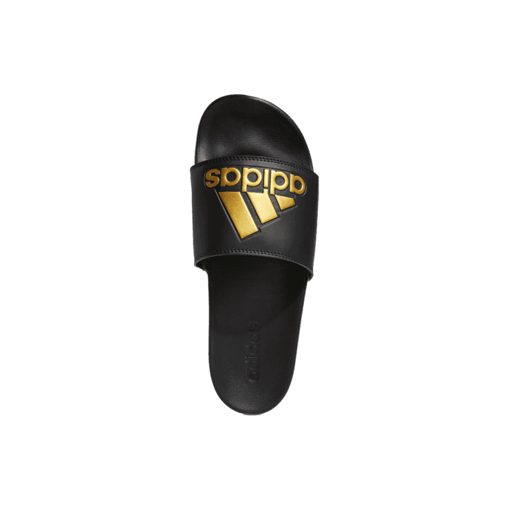 adidas Adilette Comfort Slide 'Black Gold Metallic' Angle 0