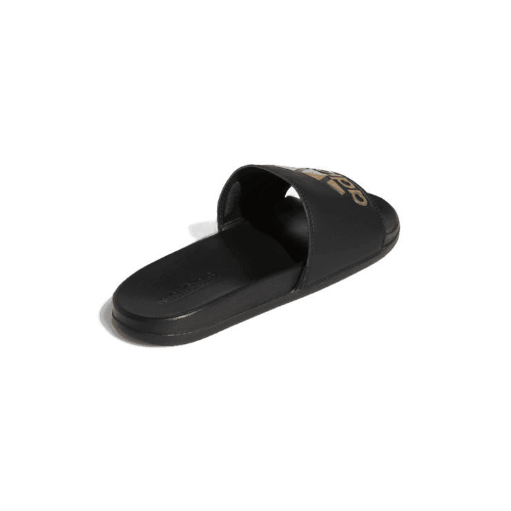 adidas Adilette Comfort Slide 'Black Gold Metallic' Angle 3