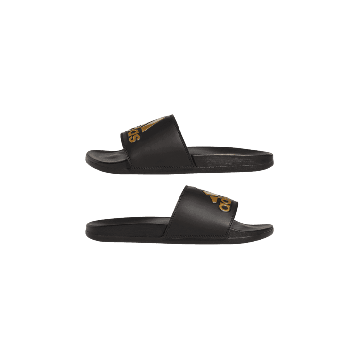 adidas Adilette Comfort Slide 'Black Gold Metallic' Angle 5