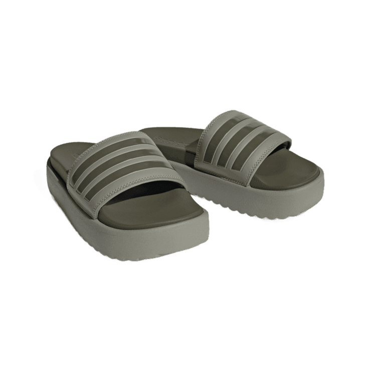 adidas Adilette Platform Slide 'Pebble Olive Strata' (W) Angle 2