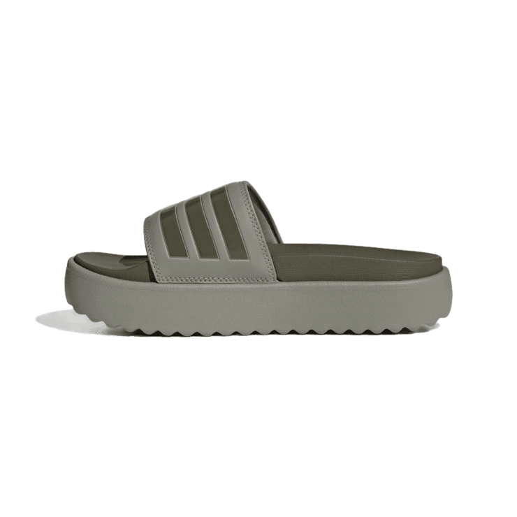 adidas Adilette Platform Slide 'Pebble Olive Strata' (W) Angle 4