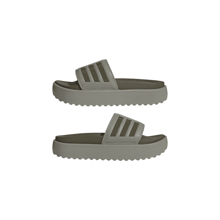 adidas Adilette Platform Slide 'Pebble Olive Strata' (W) Angle 5