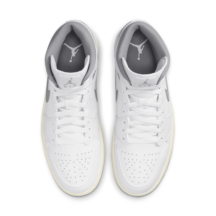 Jordan 1 Mid White Stealth Angle 1