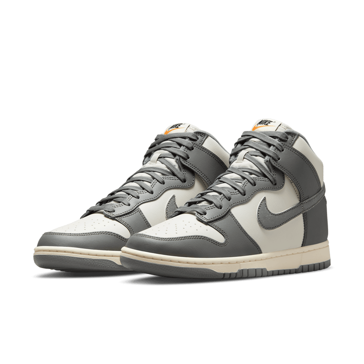 Nike Dunk High Tumbled Grey Angle 2