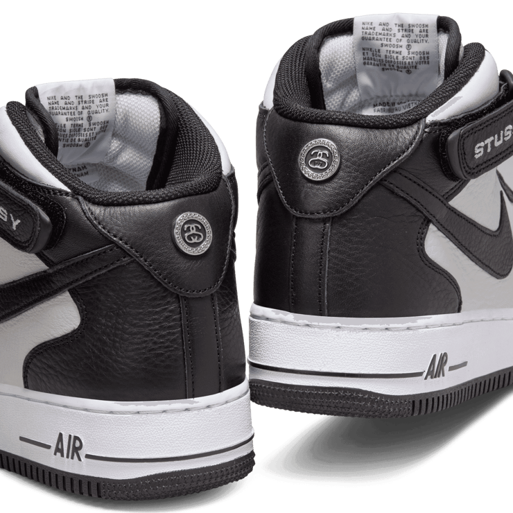 Nike Air Force 1 Mid Stussy Grey Black Angle 7