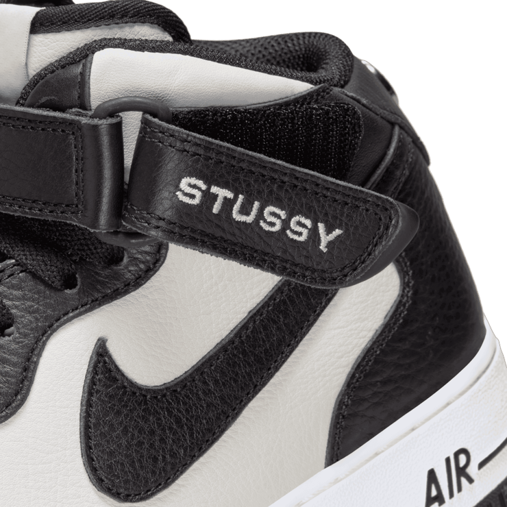 Nike Air Force 1 Mid Stussy Grey Black Angle 8