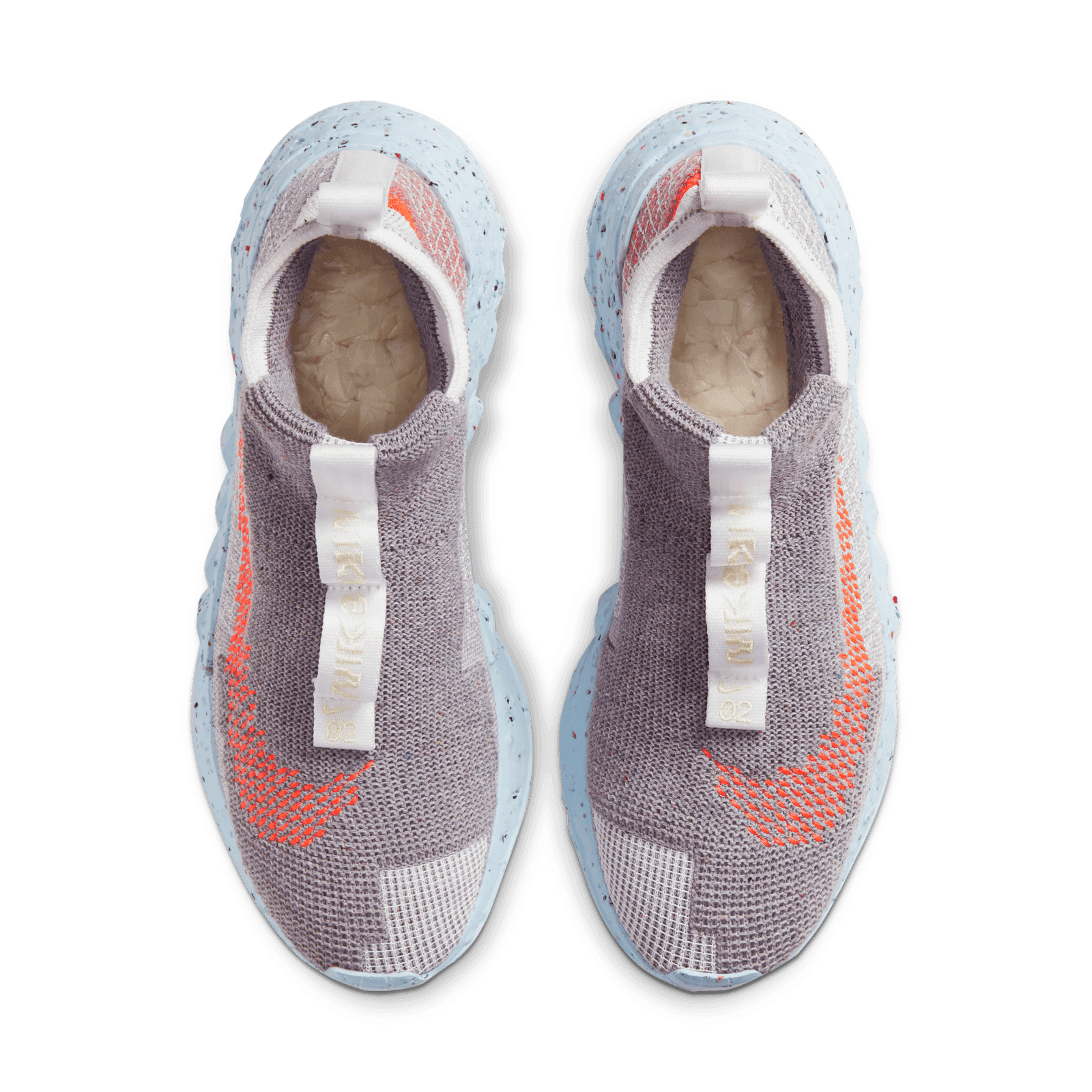 mens nike space hippie 01 vast grey hyper crimson