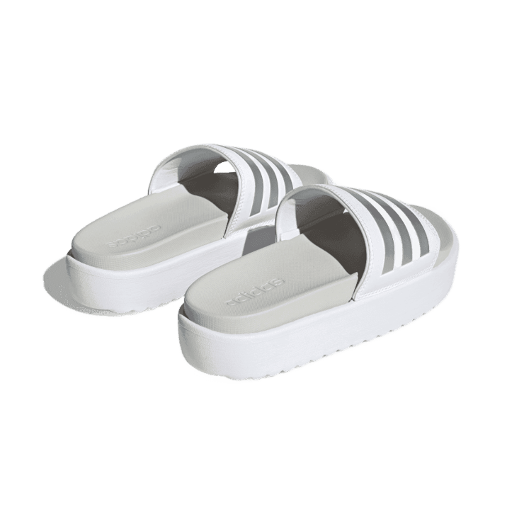 adidas Adilette Platform Slide 'White Zero Metallic' (W) Angle 3