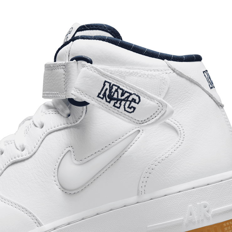 Nike Air Force 1 Mid QS Jewel NYC White Midnight Navy Angle 7