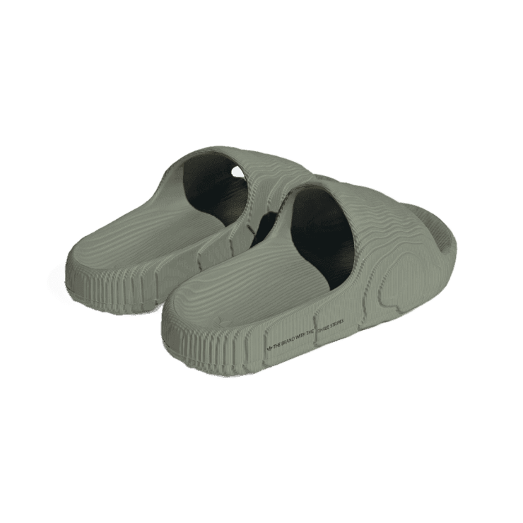 adidas Adilette 22 Slides 'Silver Green' Angle 3