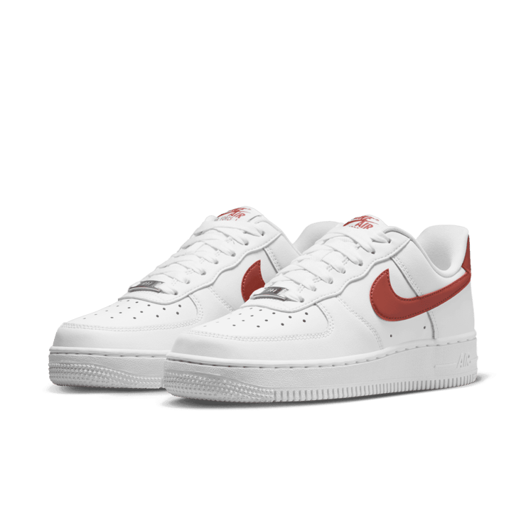 Nike Air Force 1 Low White Rugged Orange (W) Angle 2