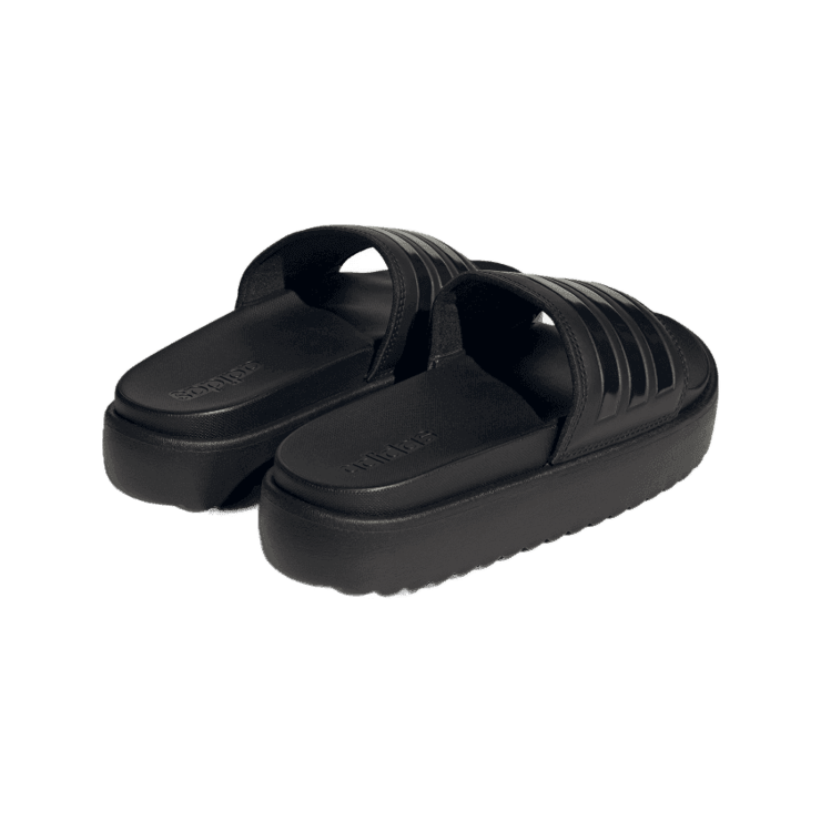 adidas Adilette Platform Slide 'Triple Black' (W) Angle 3
