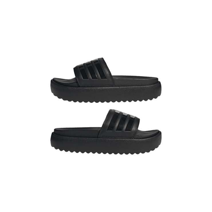 adidas Adilette Platform Slide 'Triple Black' (W) Angle 5