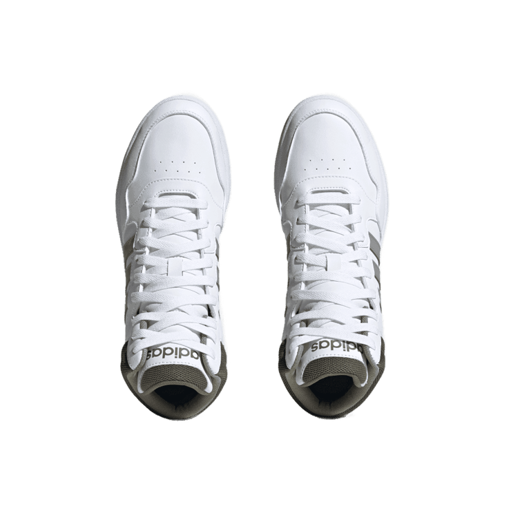 adidas Hoops 3.0 Mid Classic 'White Olive Strata' Angle 0