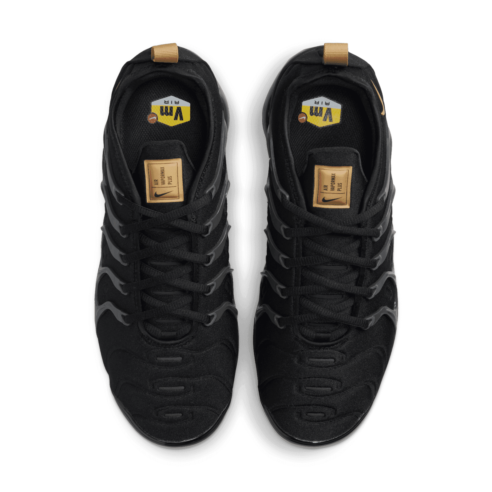 nike air vapormax plus black and gold